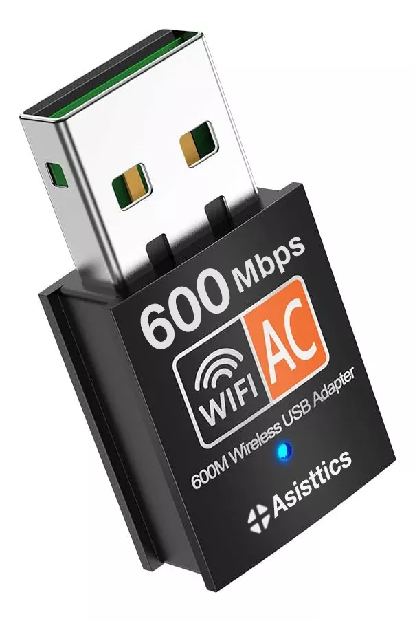 Adaptador WiFi USB 600Mbps Dual Band AC600 - Compatible Windows, Mac y Linux