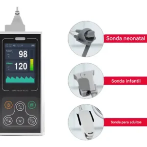 Oxímetro Profesional Contec CMS60D1 - Kit Completo 3 Sondas (Neonatal, Niño, Adulto) + Software