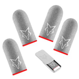 Dedales Gamer Sarafox V10 (Fibra de Seda Dorada) - Pack x 4 + Estuche