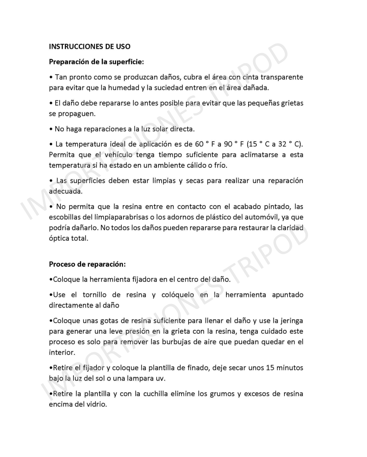 Kit de Reparación de Parabrisas - Resina para Grietas y Piquetes (DIY) - Image 3