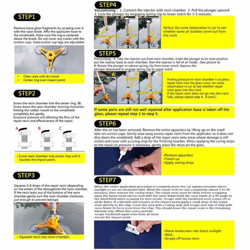 Kit de Reparación de Parabrisas - Resina para Grietas y Piquetes (DIY) - Image 8
