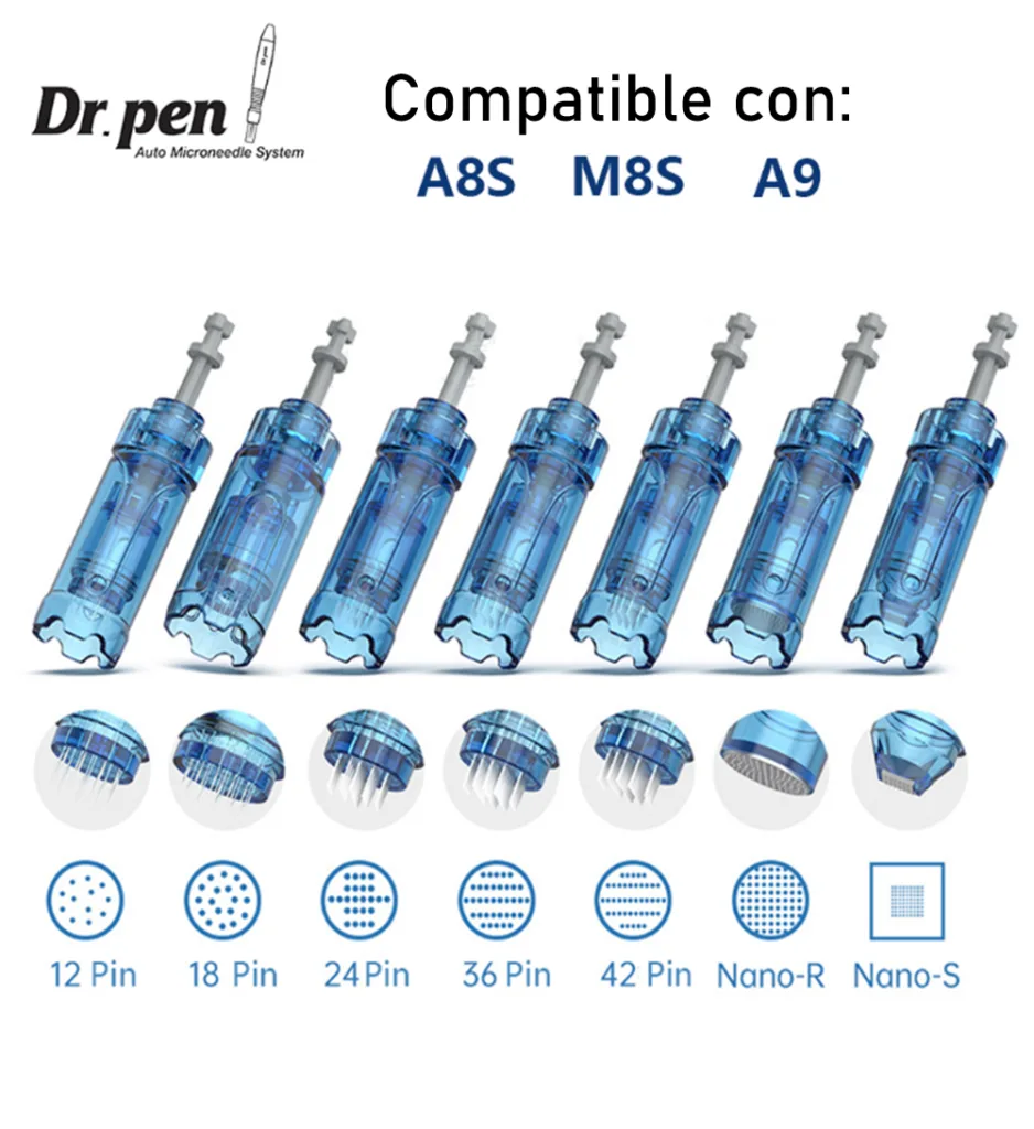 Cartuchos de Agujas para Dr. Pen M8S, A8S y A9 (Nueva Generación)