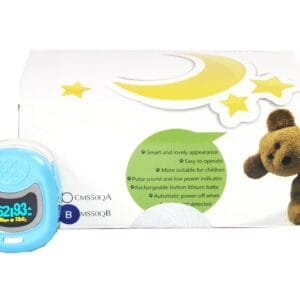 Pulsioxímetro Pediátrico Recargable Contec CMS50QB - Alarma + Pantalla OLED (Azul)